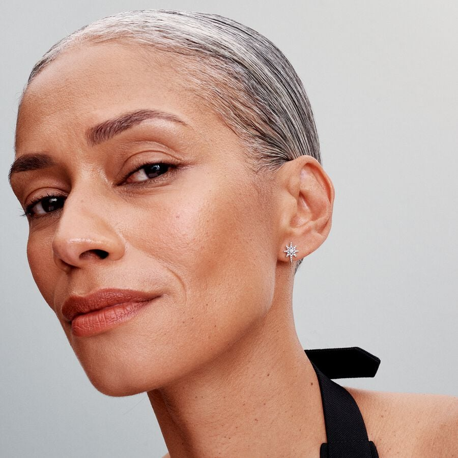 Pandora Sprankelende oorknopjes met poolster 293587C01