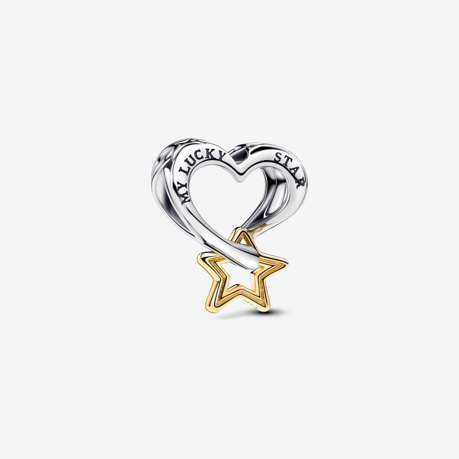 Pandora Bedel met geluksster en hart 763513C00