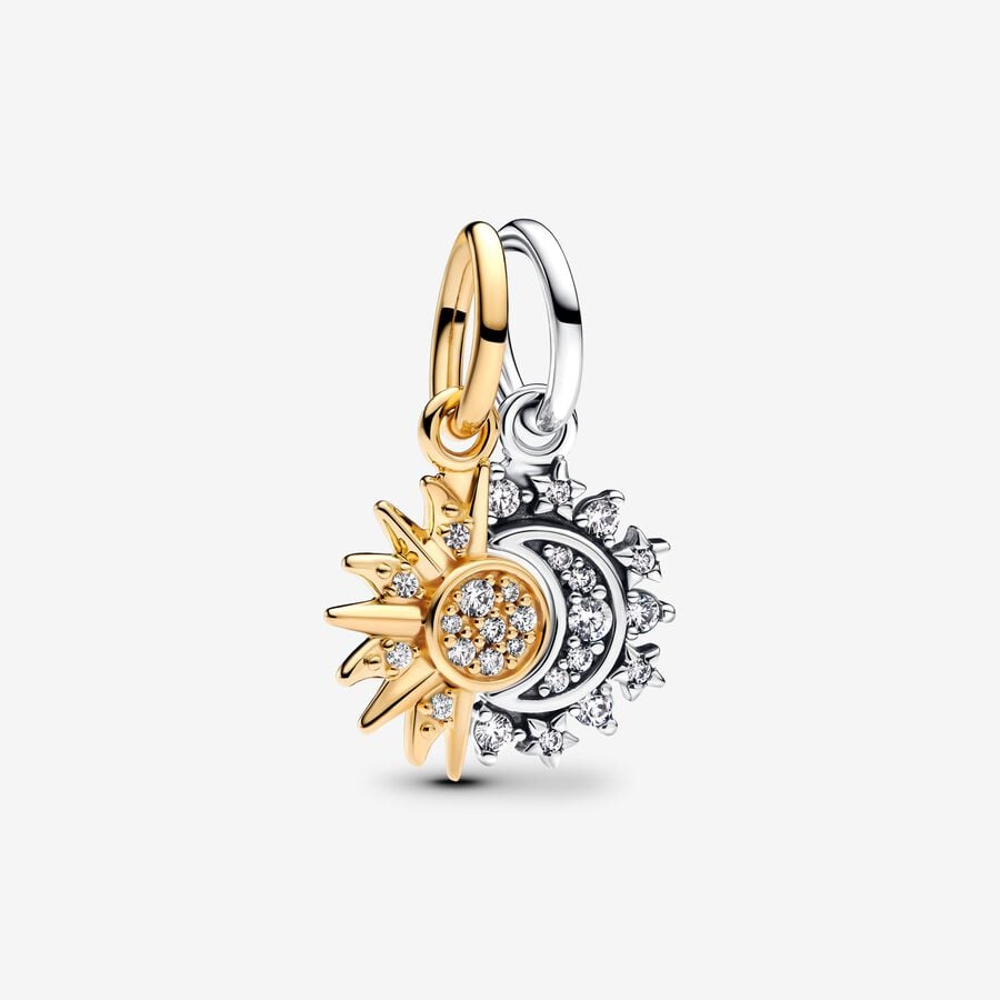 Pandora Deelbare hangende bedel met zon en maan 763585C01