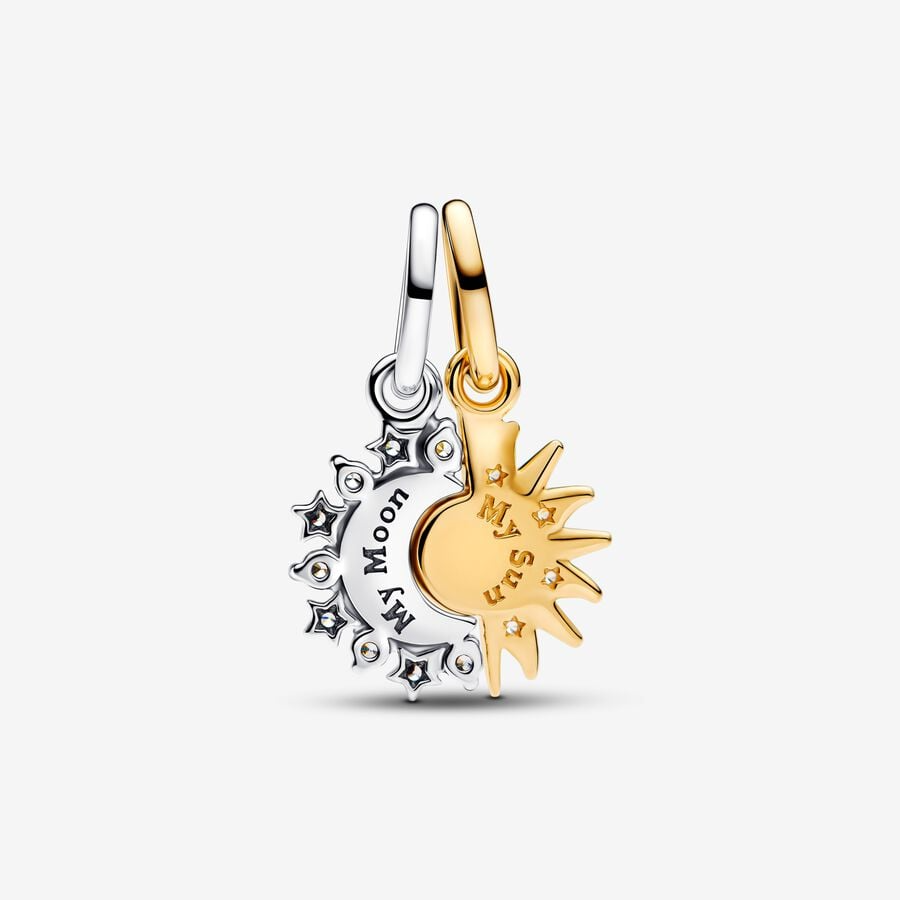 Pandora Deelbare hangende bedel met zon en maan 763585C01