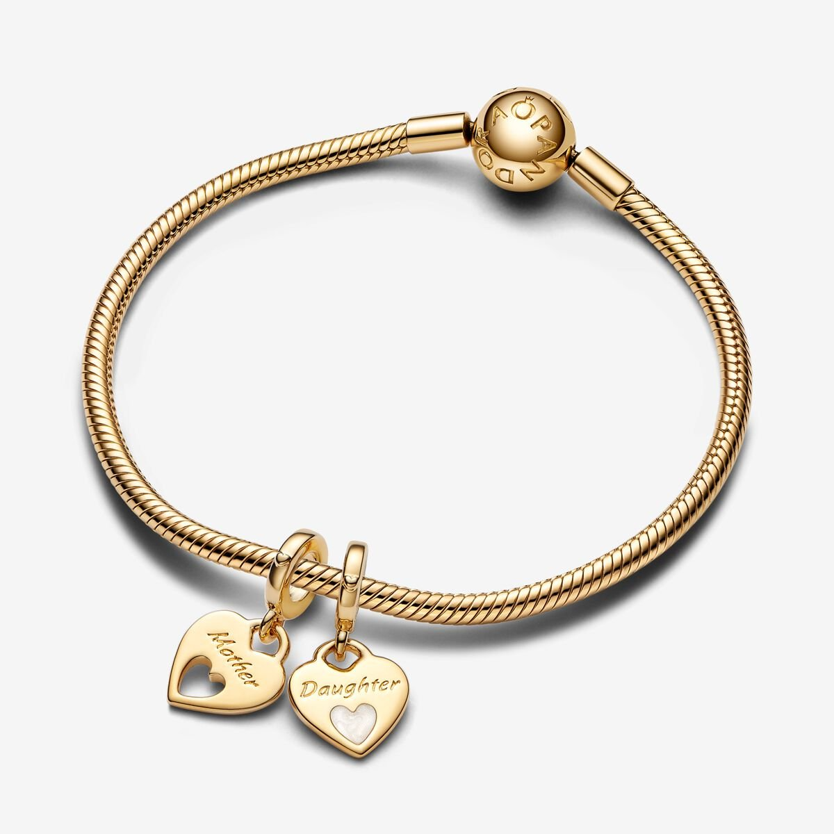 Pandora Double Heart Split Dangle Charm 769187C01