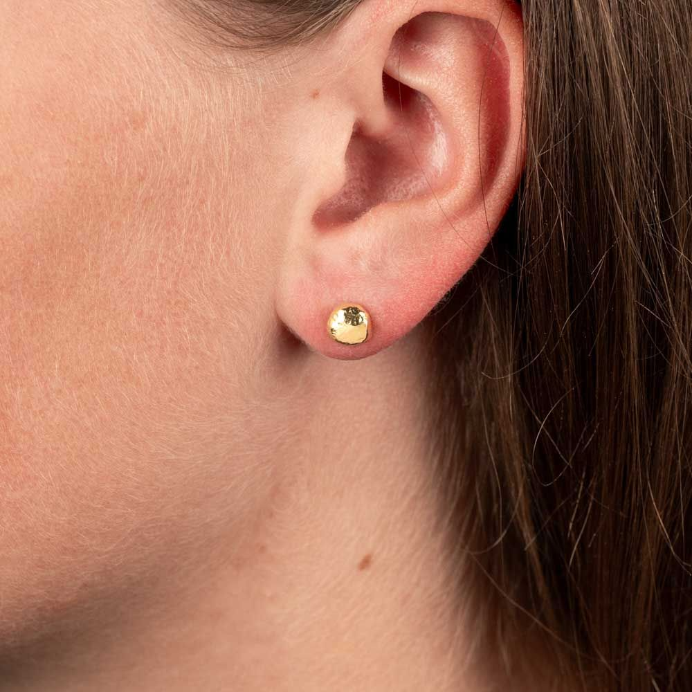 Jéh Jewels Touch of Gold oorbellen - Bol rond verguld 19672