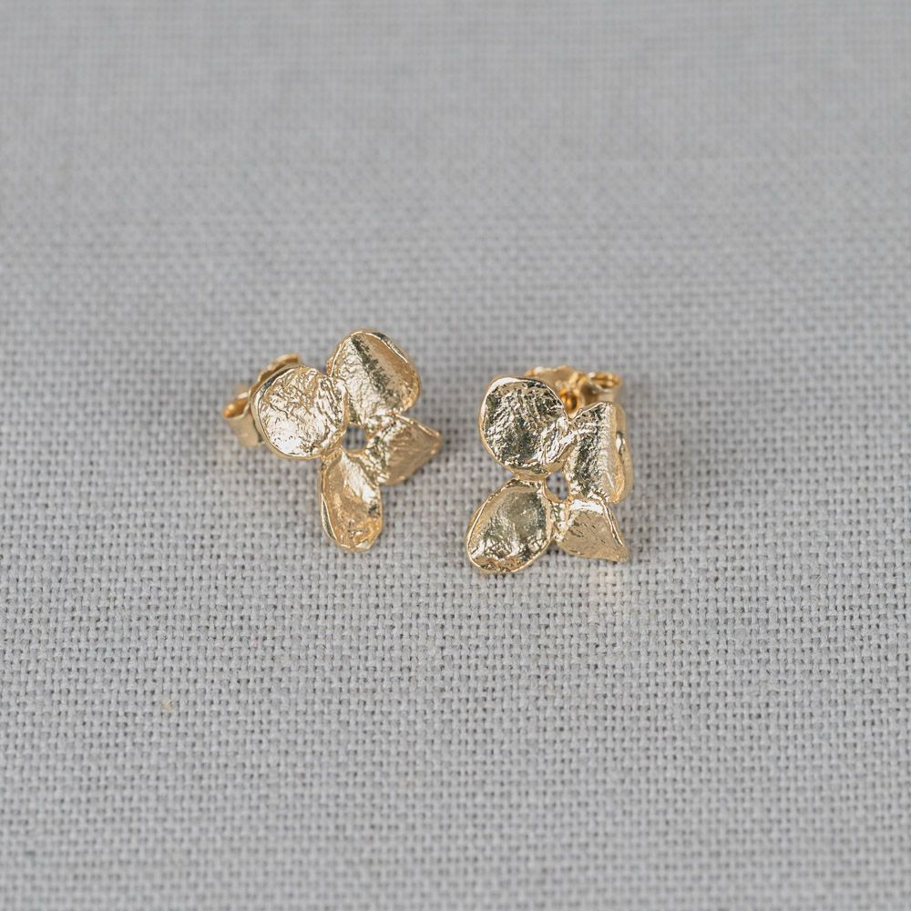 Jéh Jewels Touch of Gold oorbellen - Viooltje verguld 21399