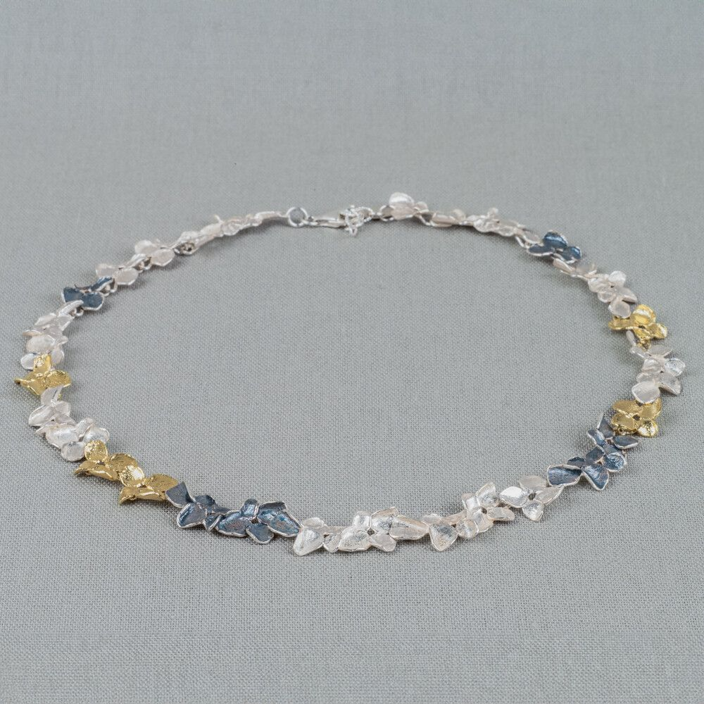 Jéh Jewels Touch of Gold collier - Viooltjes 3 kleuren 21370