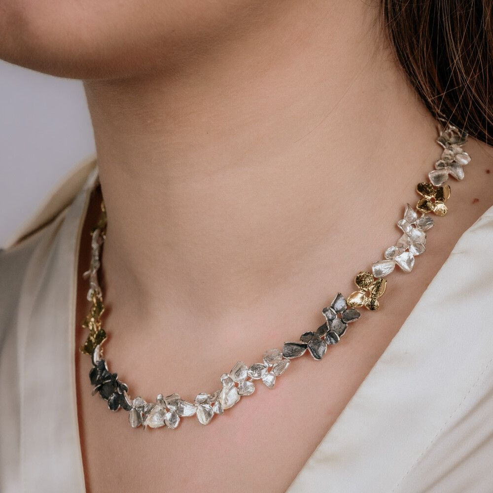 Jéh Jewels Touch of Gold collier - Viooltjes 3 kleuren 21370