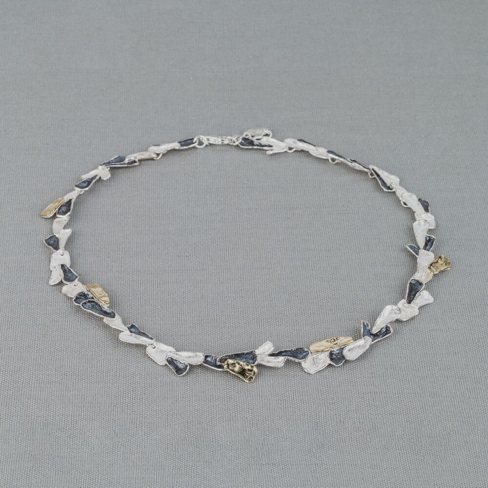 Jéh Jewels Touch of Gold collier - 3 Kleuren krans 21249