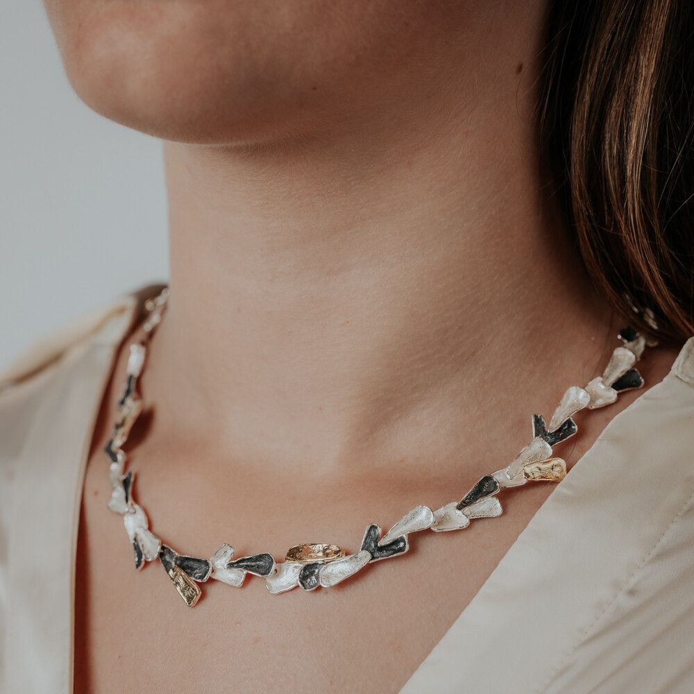 Jéh Jewels Touch of Gold collier - 3 Kleuren krans 21249