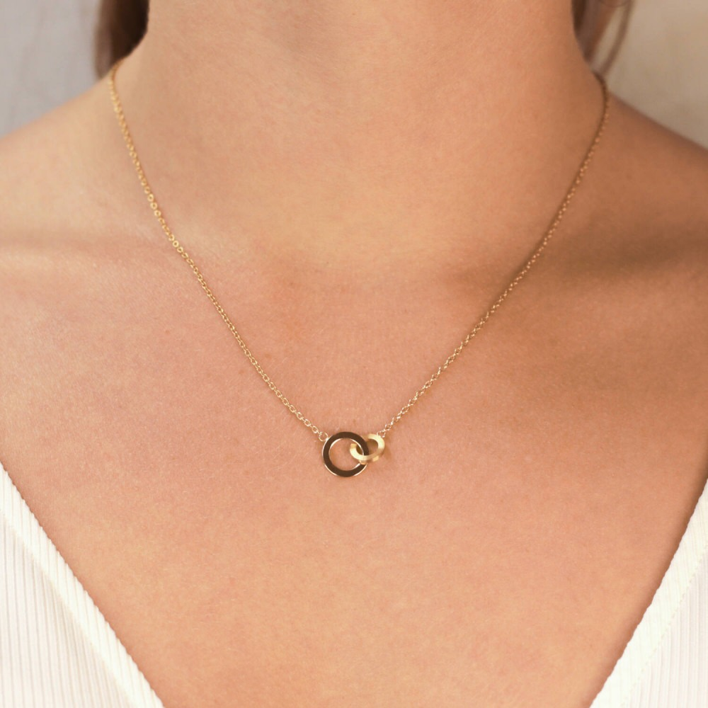 Boccia Goudkleurige titanium ketting met hanger 08033-03