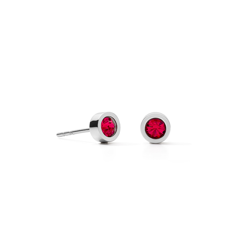 Coeur de Lion Oorbellen - Red-Silvercolour 0227/21-0317