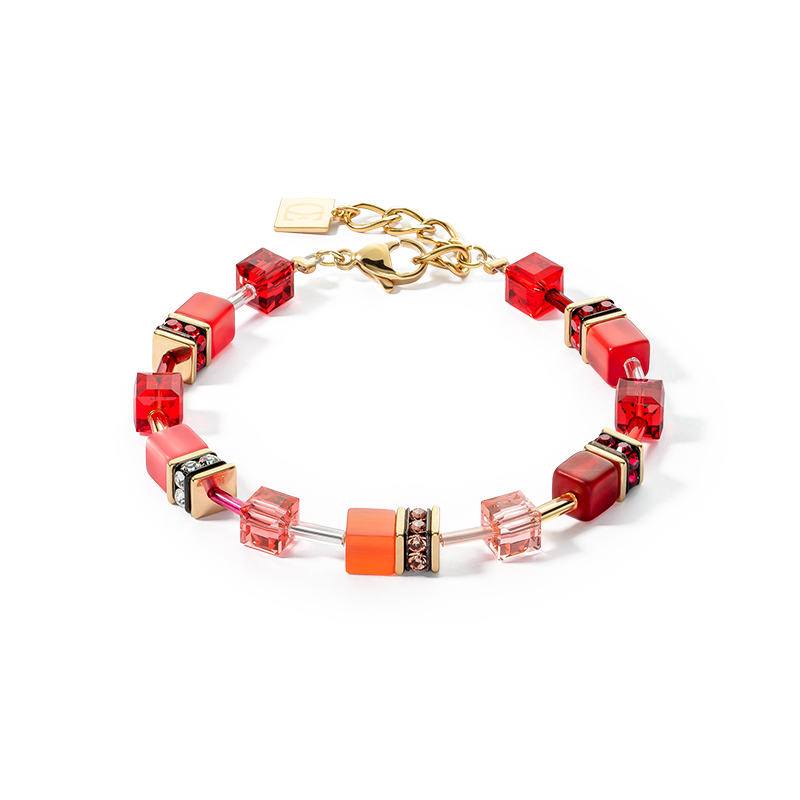 Coeur de Lion Armband - Red-Goldcolour 2838/30-0300