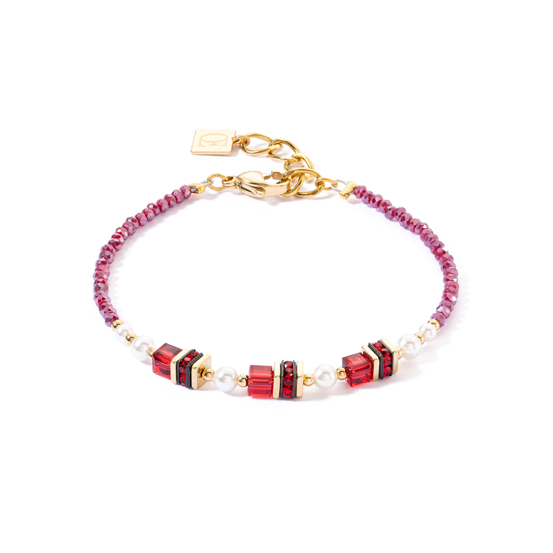 Coeur de Lion Armband - Goldcolour-Red 4567/30-0300