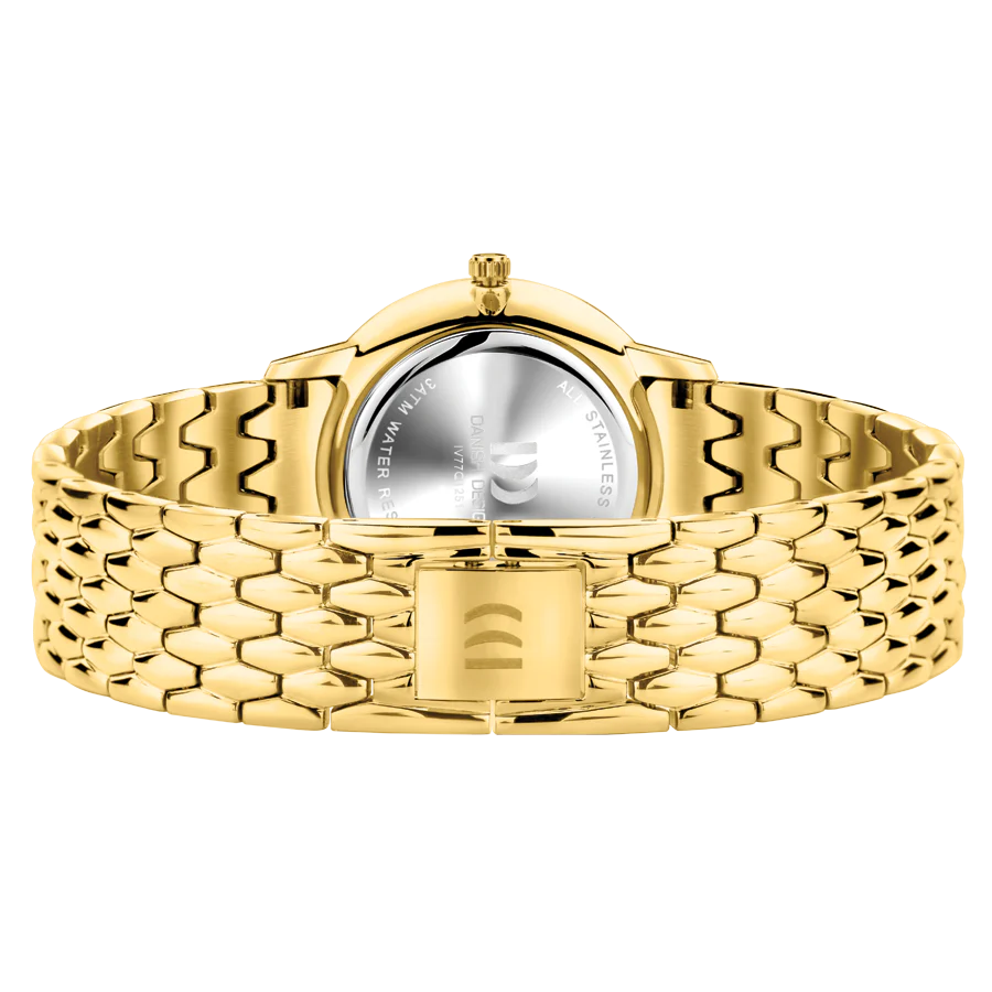 Danish Design Akilia dameshorloge Goldcolour Husky Blue IV77Q1251