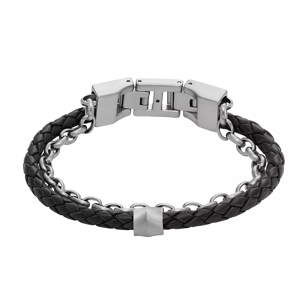 Fossil Stalen All Stacked Up armband - Double strand JF04556040