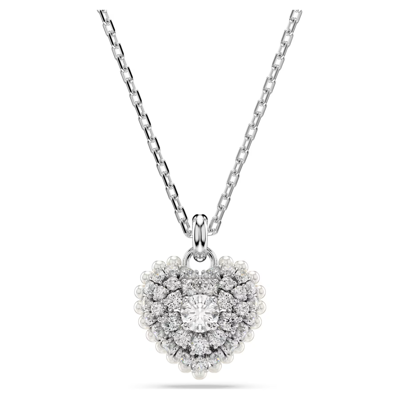 Swarovski Hyperbola ketting met hanger Hartvorm Zilverkleurig/Wit 5684386