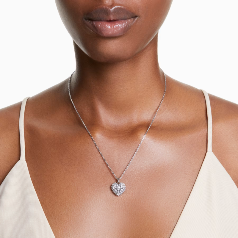 Swarovski Hyperbola ketting met hanger Hartvorm Zilverkleurig/Wit 5684386