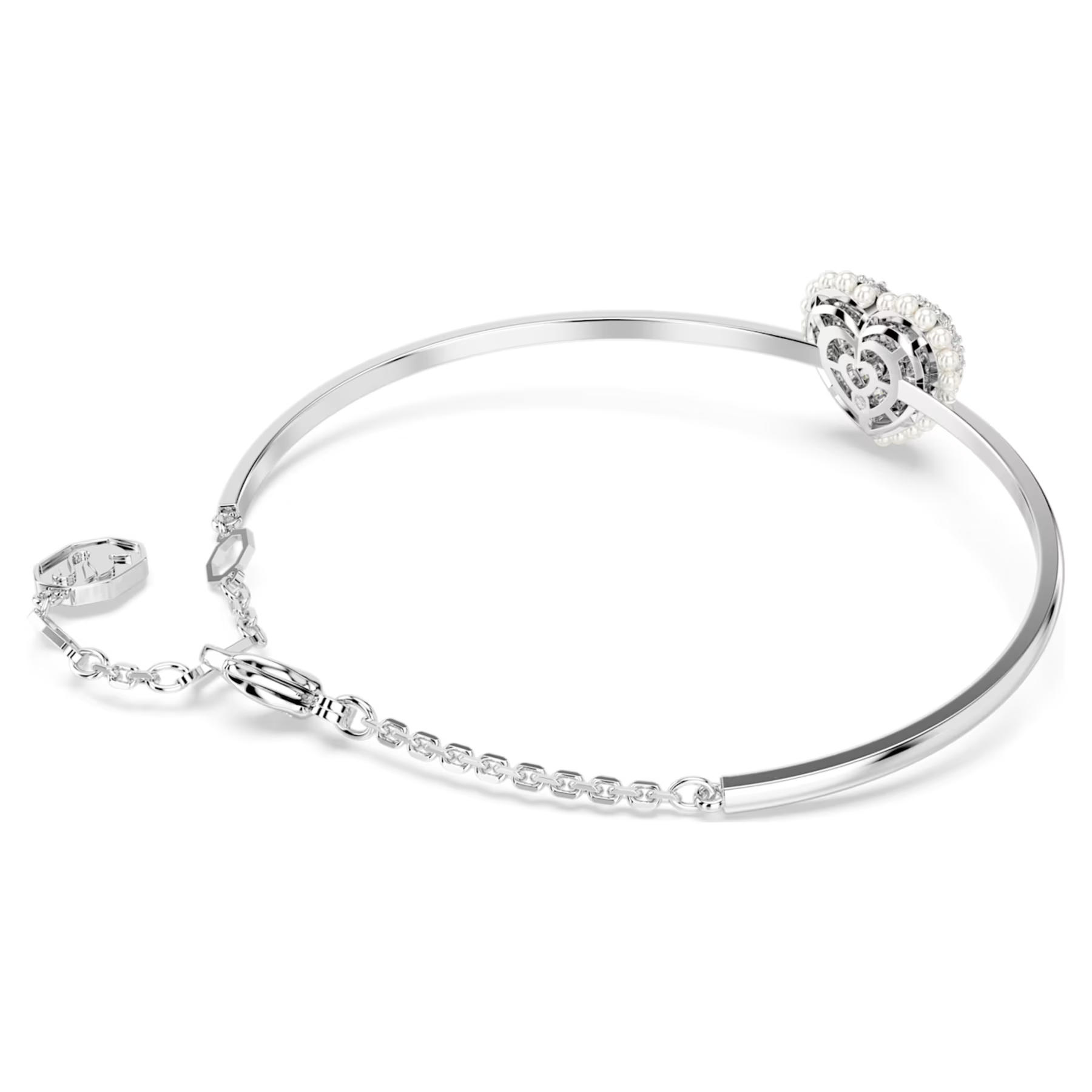Swarovski Hyperbola armband Hartvorm Zilverkleurig/Wit 5684385