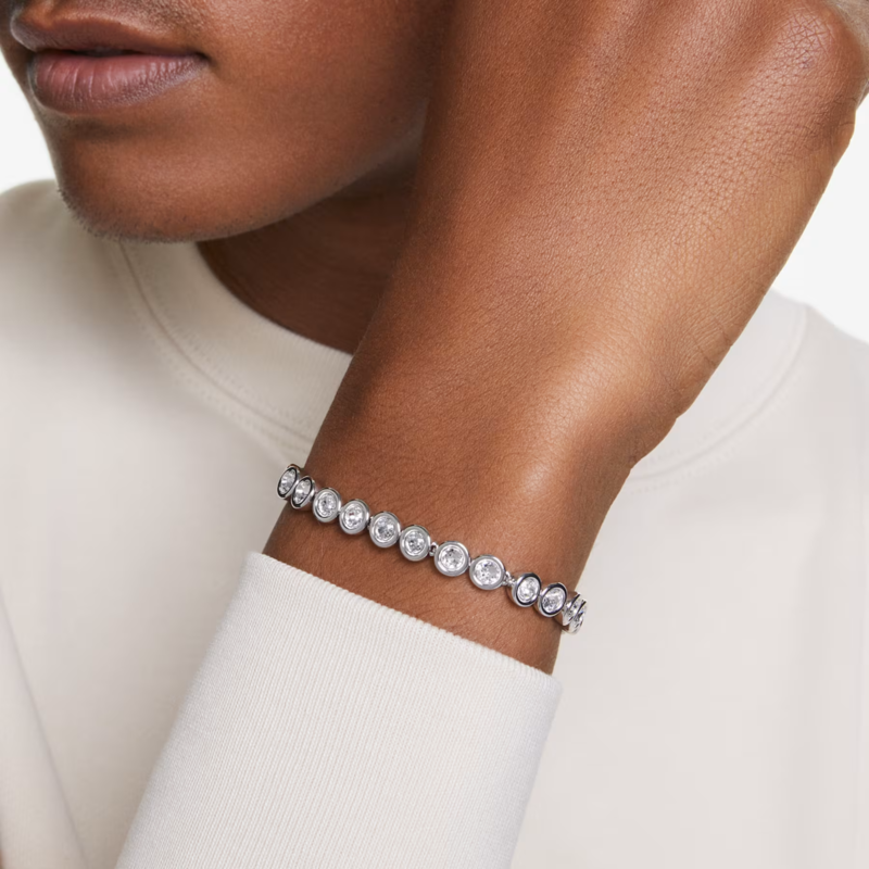 Swarovski Imber armband Tennis round cut Zilverkleurig/Wit