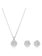 Swarovski Sublima set Sneeuwpave gezet ketting en oorbellen Zilverkleurig/Wit 5683445