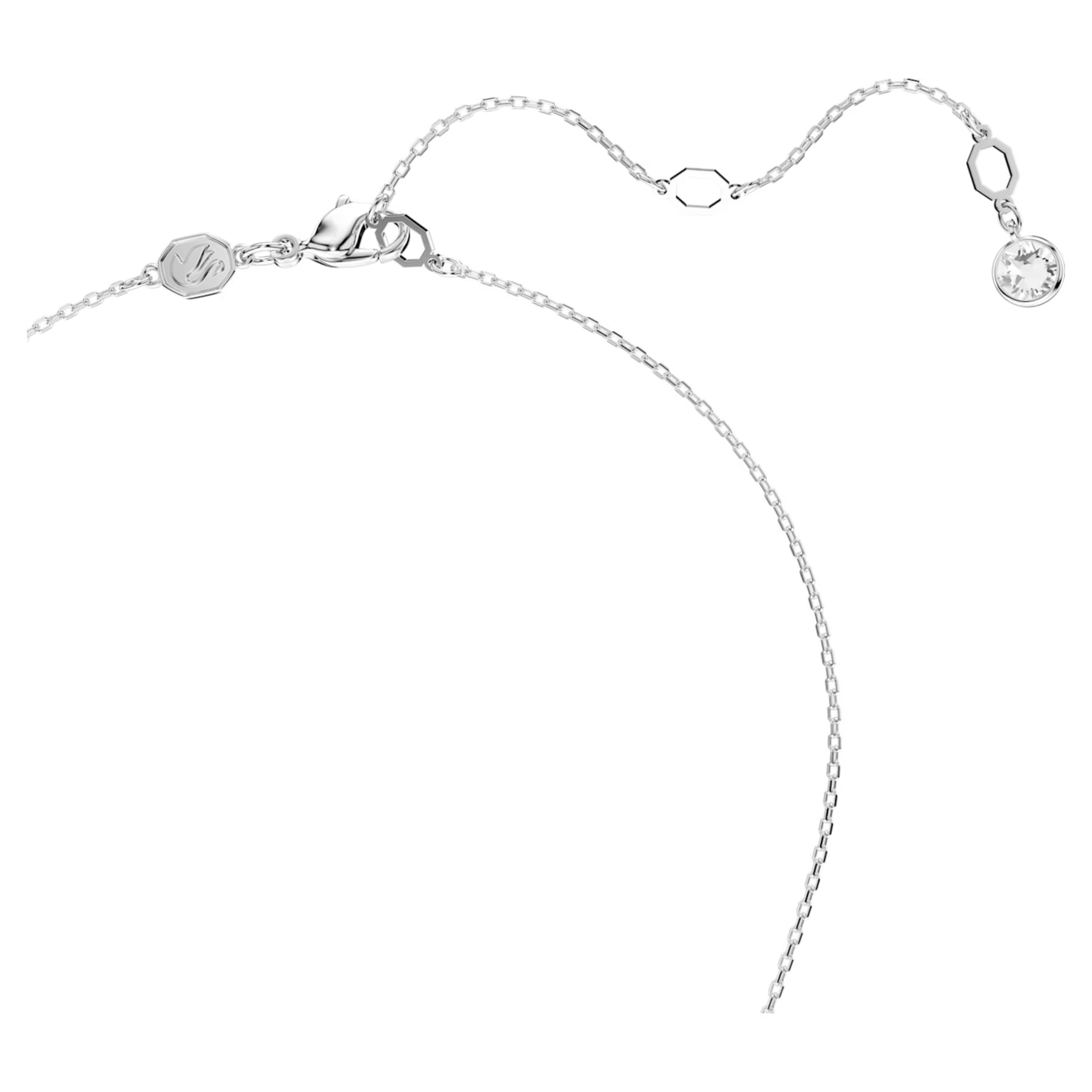 Swarovski Sublima set Sneeuwpave gezet ketting en oorbellen Zilverkleurig/Wit 5683445