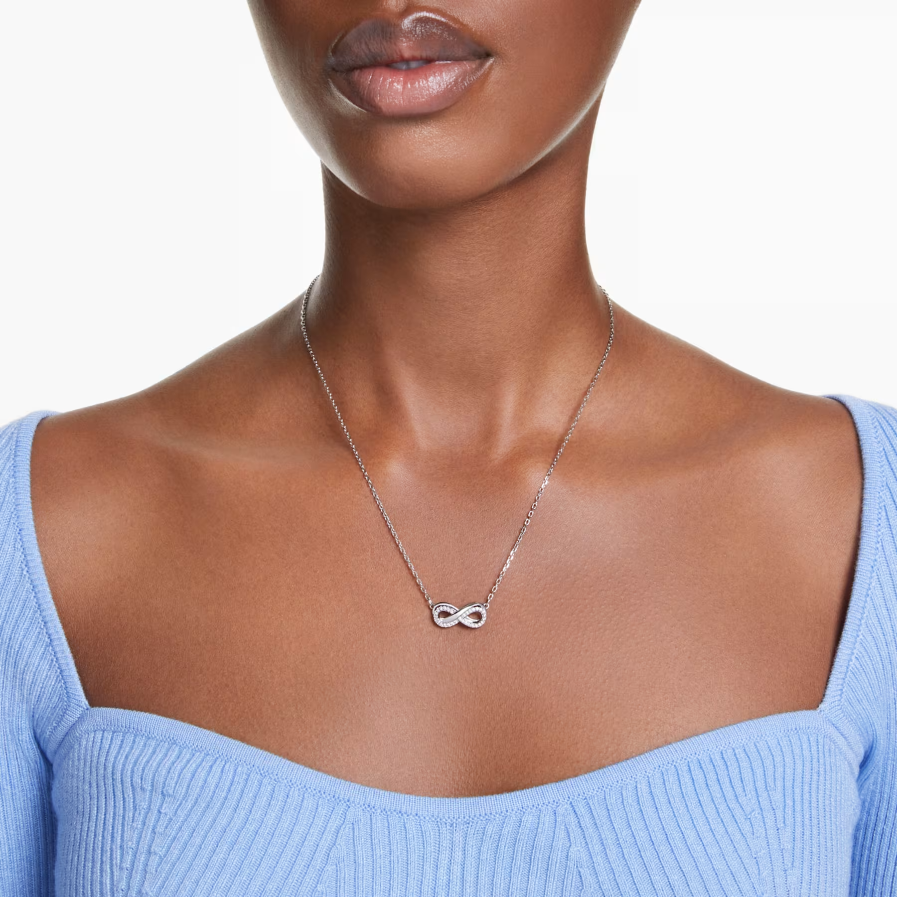 Swarovski Hyperbola ketting met hanger Infinity Zilverkleurig/Wit 5679434