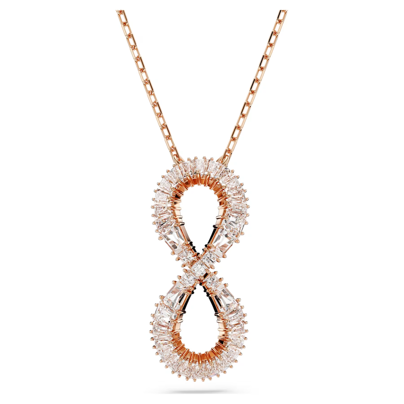 Swarovski Hyperbola ketting met hanger Infinity Rosékleurig/Wit 5677623