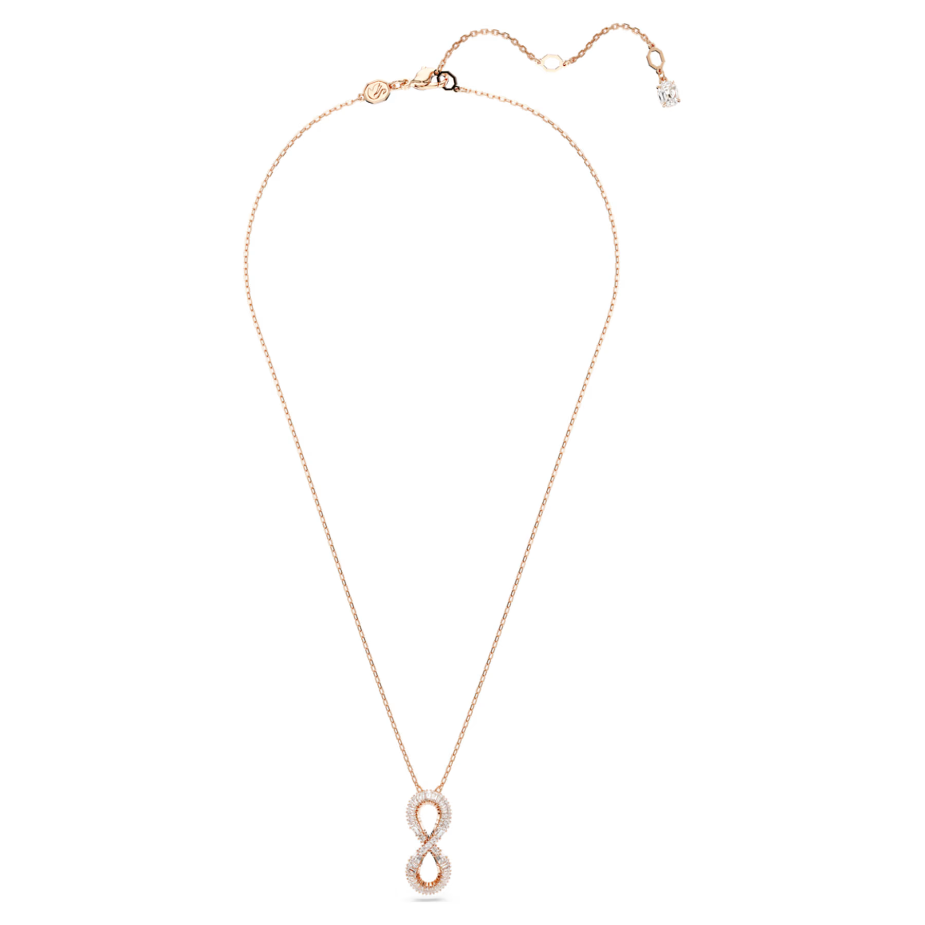 Swarovski Hyperbola ketting met hanger Infinity Rosékleurig/Wit 5677623