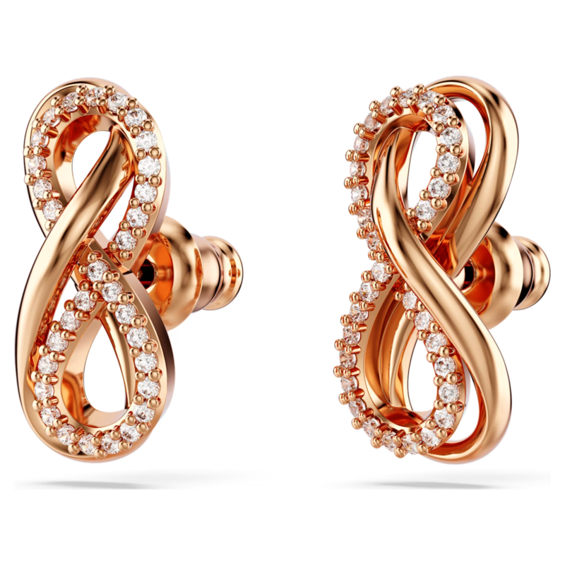 Swarovski Hyperbola oorbellen Infinity Rosékleurig/Wit 5684085