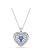 Swarovski Hyperbola ketting met hanger Hartvorm Zilverkleurig/Blauw 5680403