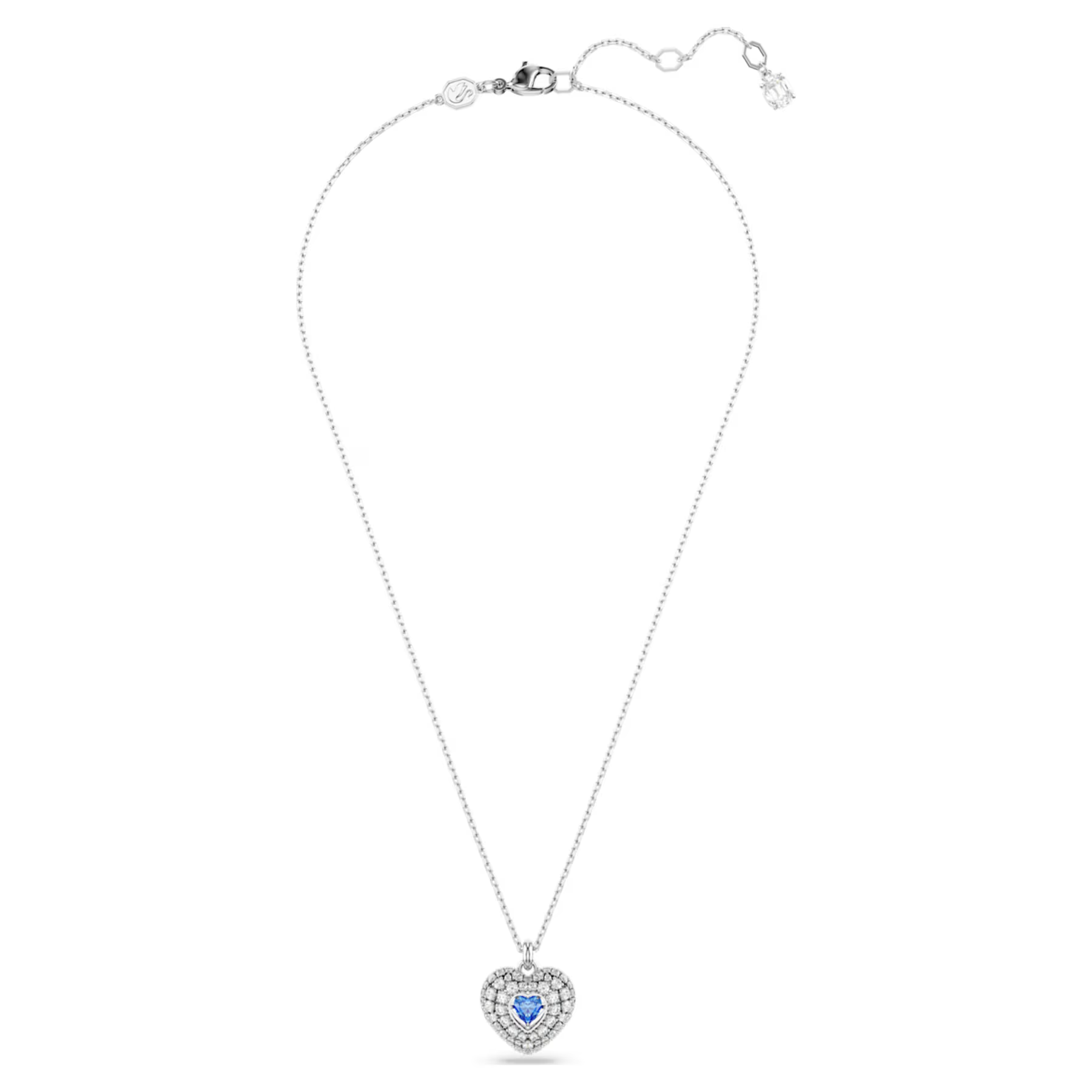 Swarovski Hyperbola ketting met hanger Hartvorm Zilverkleurig/Blauw 5680403