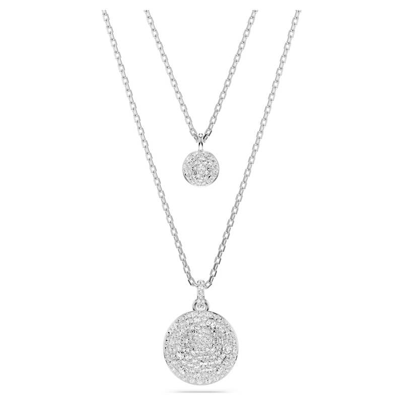 Swarovski Meteora ketting met hanger Gelaagde hanger bolvormig Zilverkleurig/Wit 5684244