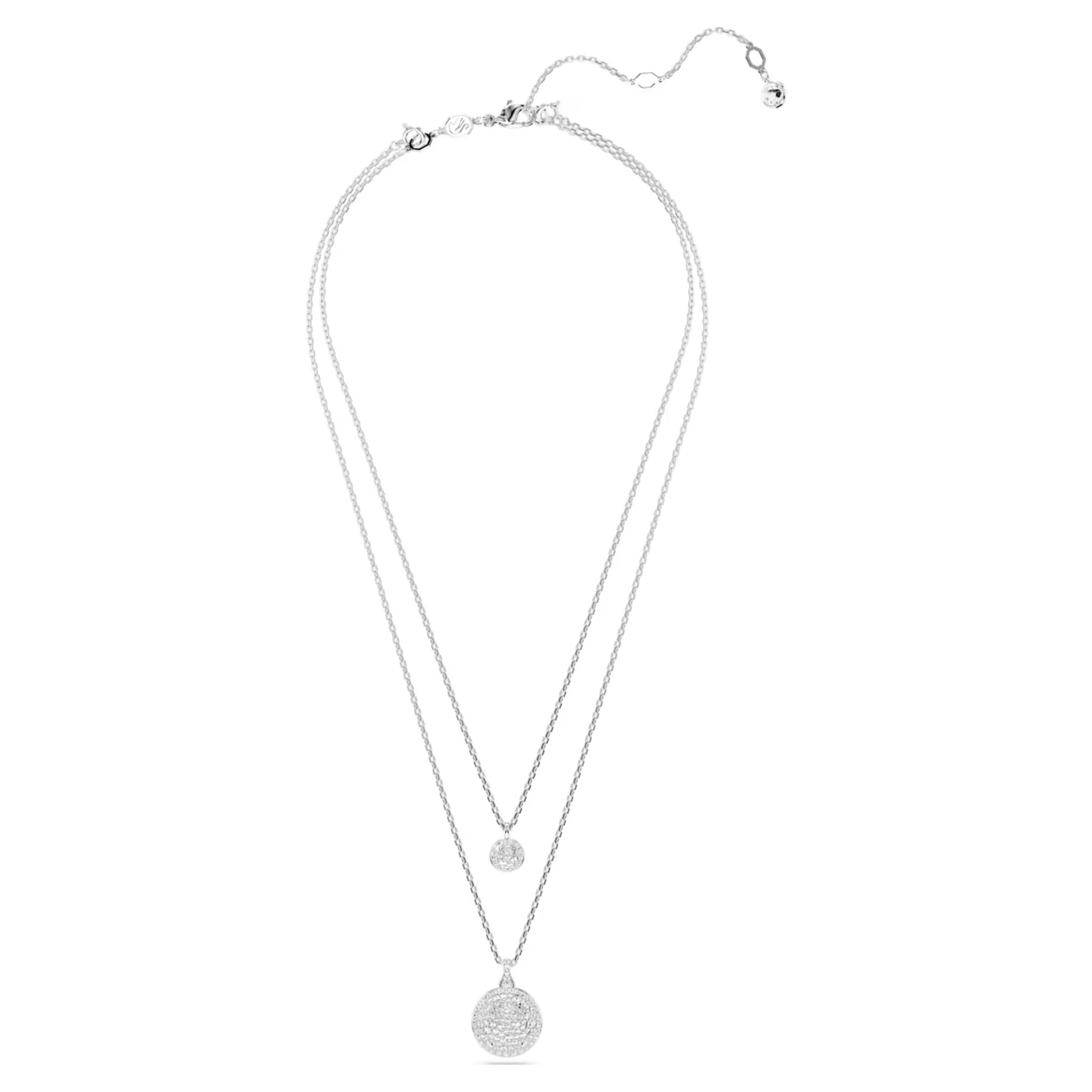 Swarovski Meteora ketting met hanger Gelaagde hanger bolvormig Zilverkleurig/Wit 5684244