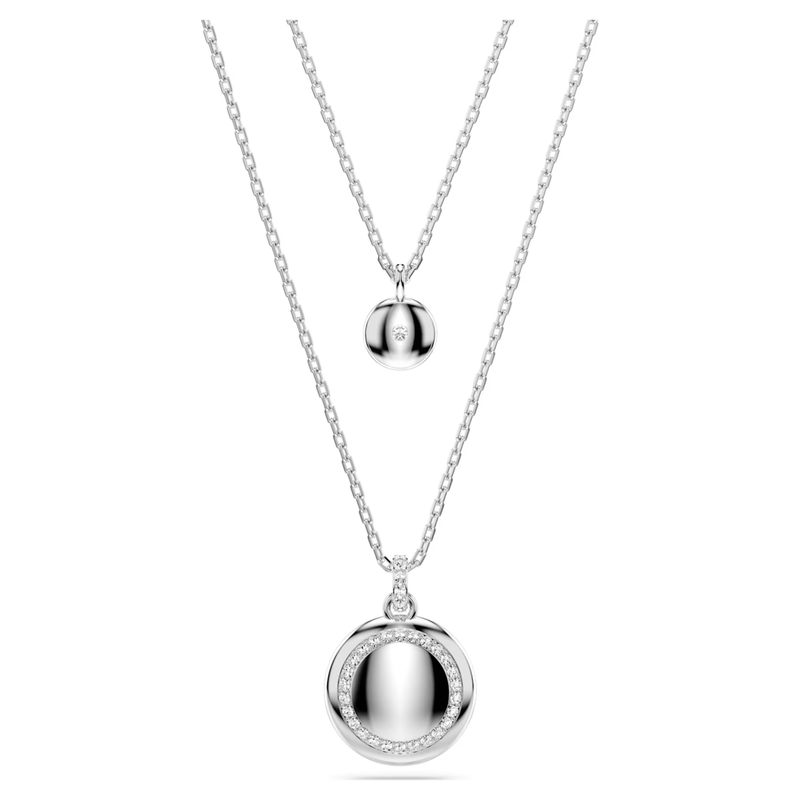 Swarovski Meteora ketting met hanger Gelaagde hanger bolvormig Zilverkleurig/Wit 5684244