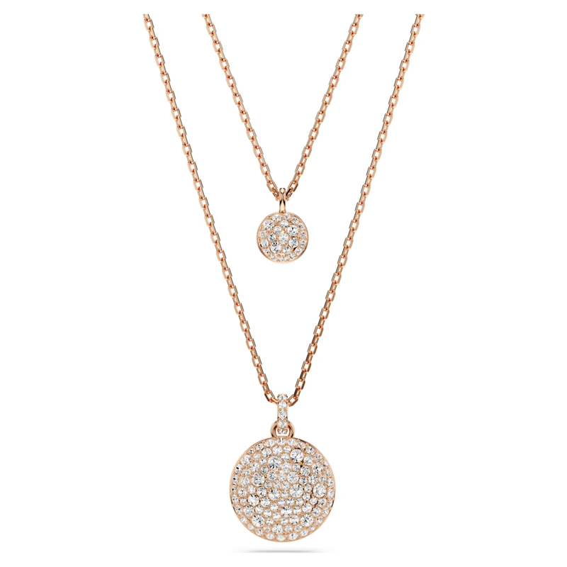 Swarovski Sublima ketting met hanger Gelaagde hanger bolvormig Rosékleurig/Wit 5683449
