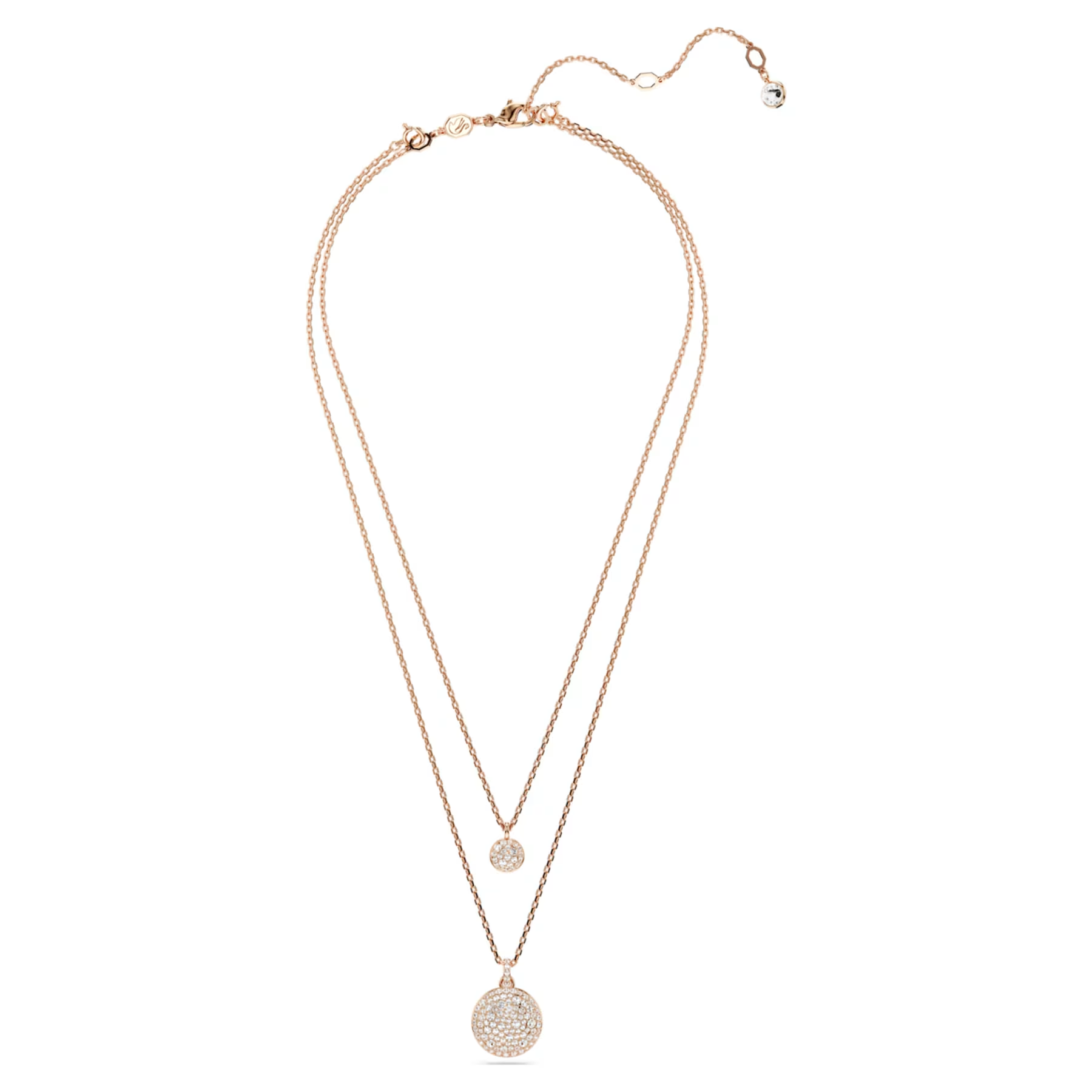 Swarovski Sublima ketting met hanger Gelaagde hanger bolvormig Rosékleurig/Wit 5683449