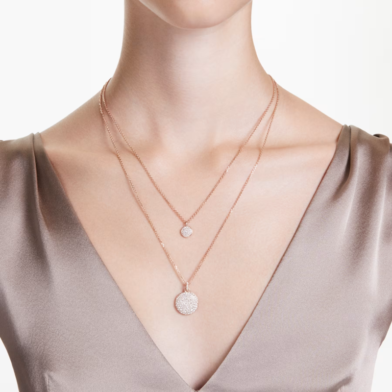 Swarovski Sublima ketting met hanger Gelaagde hanger bolvormig Rosékleurig/Wit 5683449
