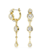 Swarovski Imber oorbellen Ronde slijpvorm Goudkleurig/Wit 5680097