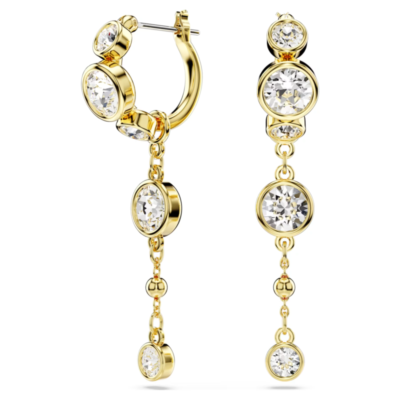 Swarovski Imber oorbellen Ronde slijpvorm Goudkleurig/Wit 5680097