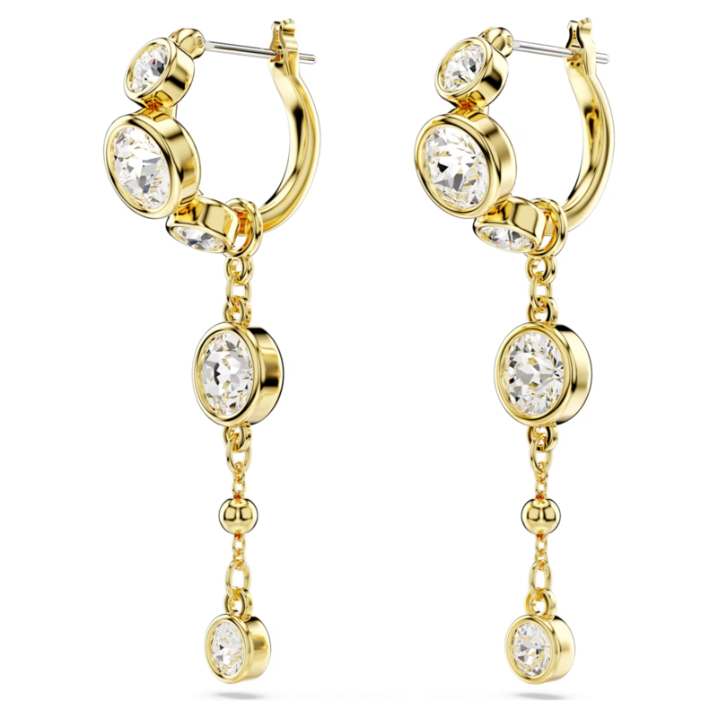 Swarovski Imber oorbellen Ronde slijpvorm Goudkleurig/Wit 5680097