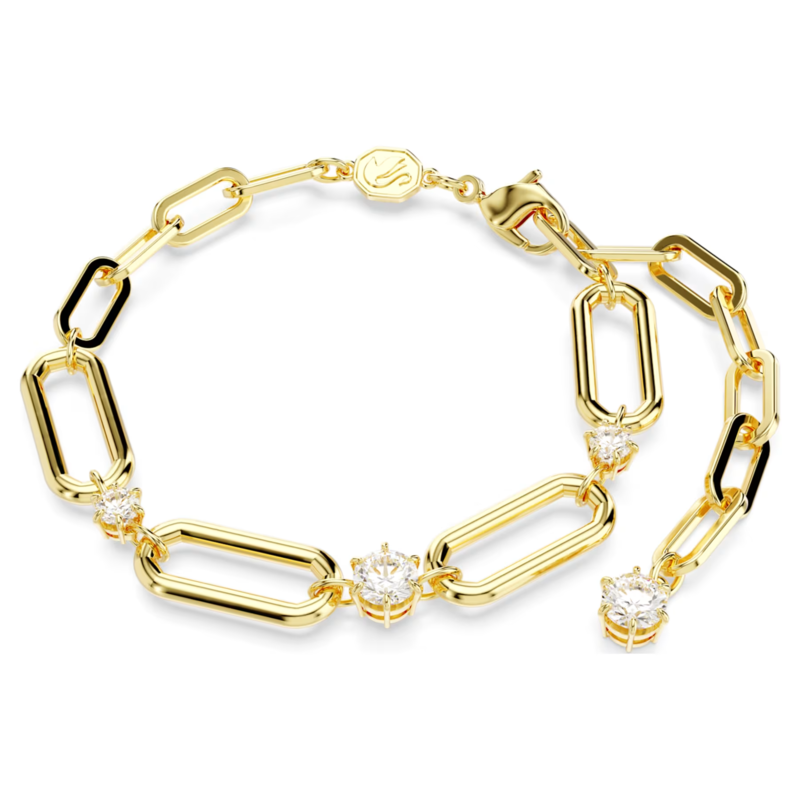 Swarovski Constella armband Schakels en ronde slijpvorm Goudkleurig/Wit 5683359