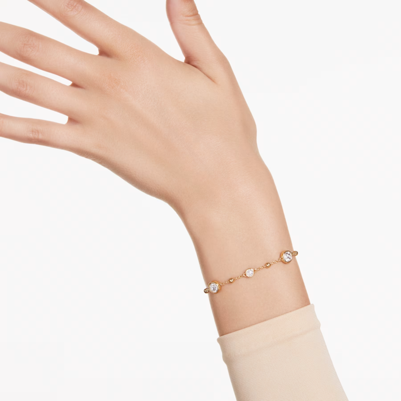 Swarovski Imber armband Ronde slijpvorm Goudkleurig/Wit 5680094