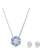 Swarovski Idyllia set Ketting en oorknoppen verschillende slijpvorm Zilverkleurig/Wit 5685437