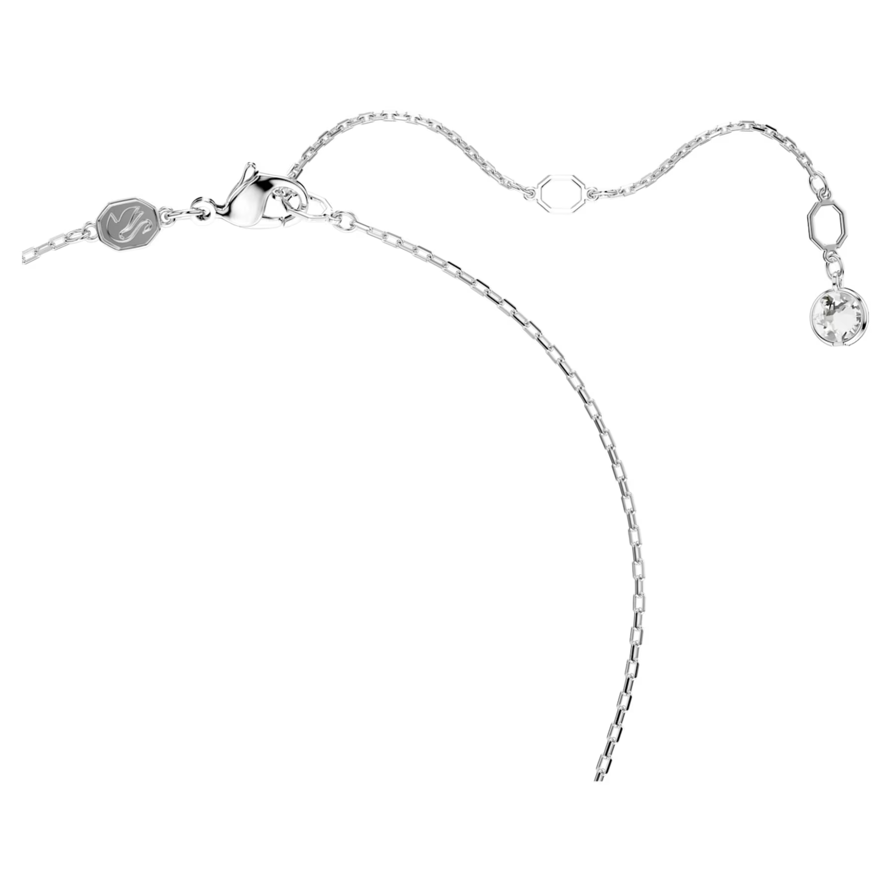 Swarovski Idyllia set Ketting en oorknoppen verschillende slijpvorm Zilverkleurig/Wit 5685437
