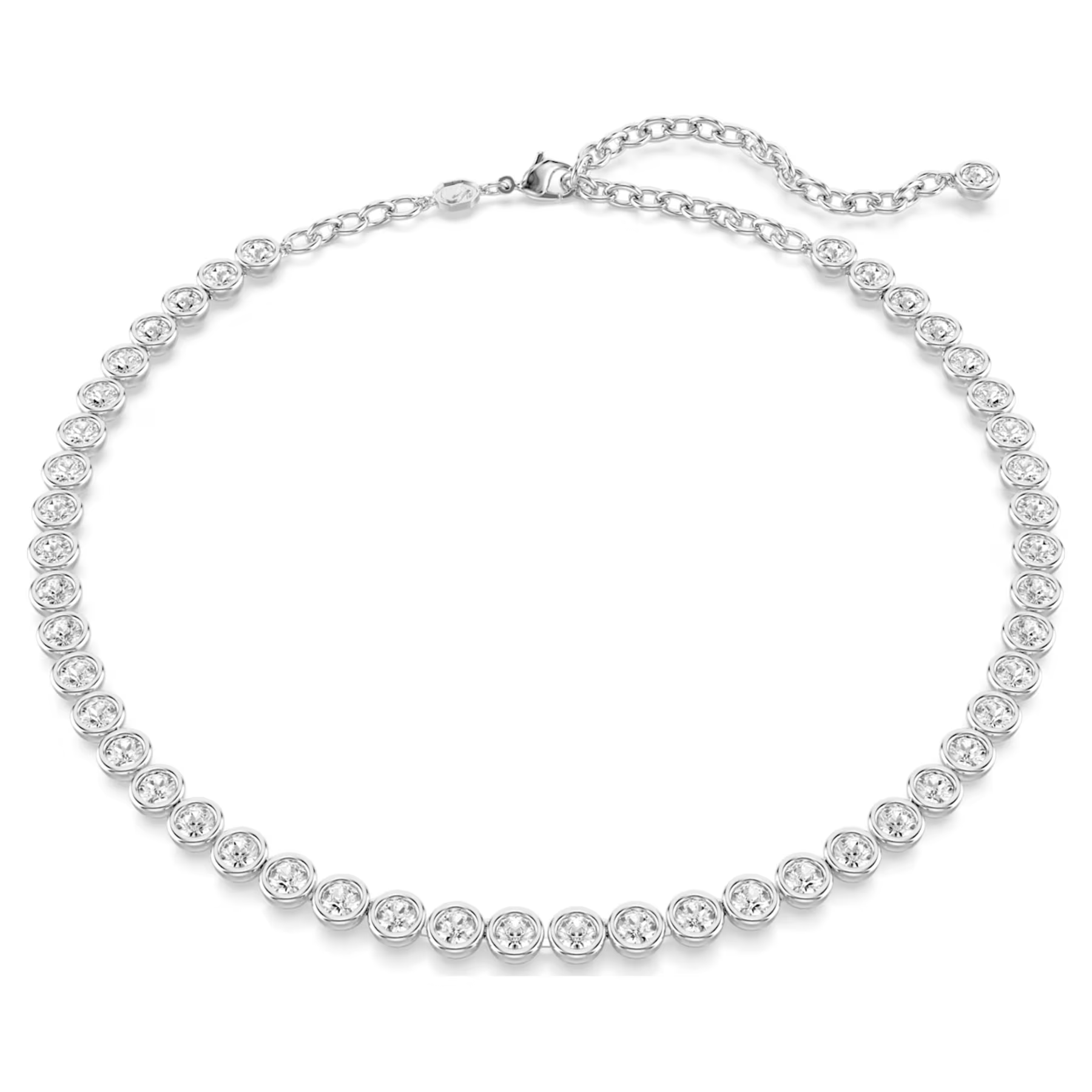 Swarovski Imber ketting Tennis ronde slijpvorm Zilverkleurig/Wit 5682595