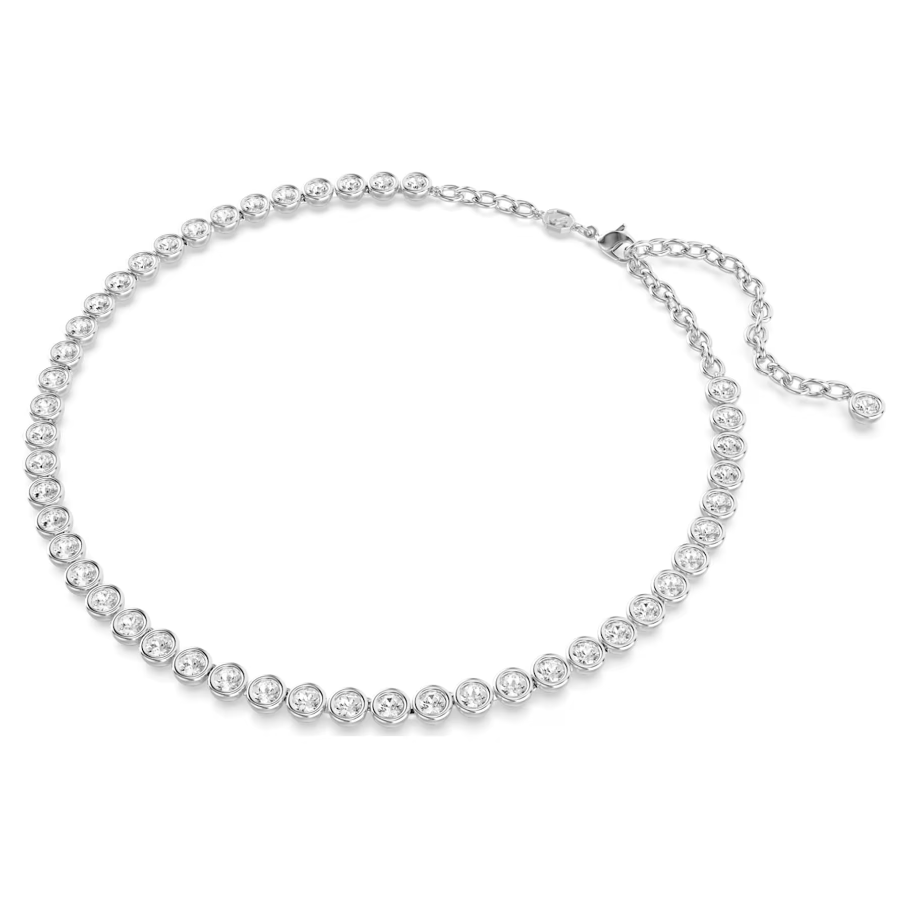 Swarovski Imber ketting Tennis ronde slijpvorm Zilverkleurig/Wit 5682595