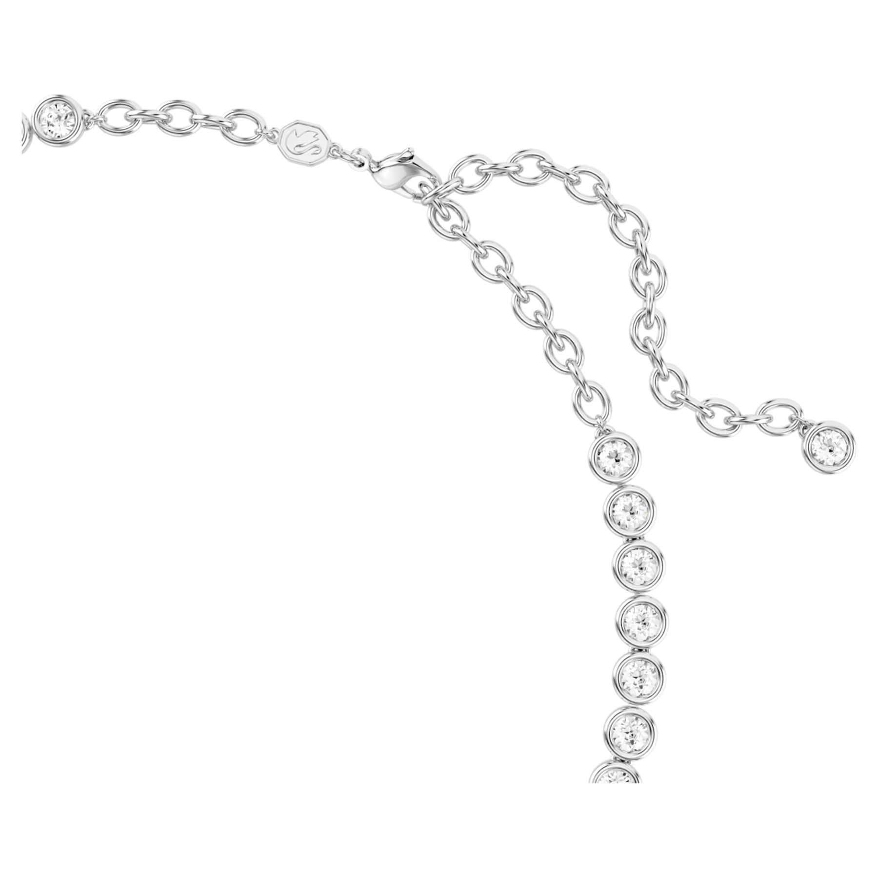 Swarovski Imber ketting Tennis ronde slijpvorm Zilverkleurig/Wit 5682595