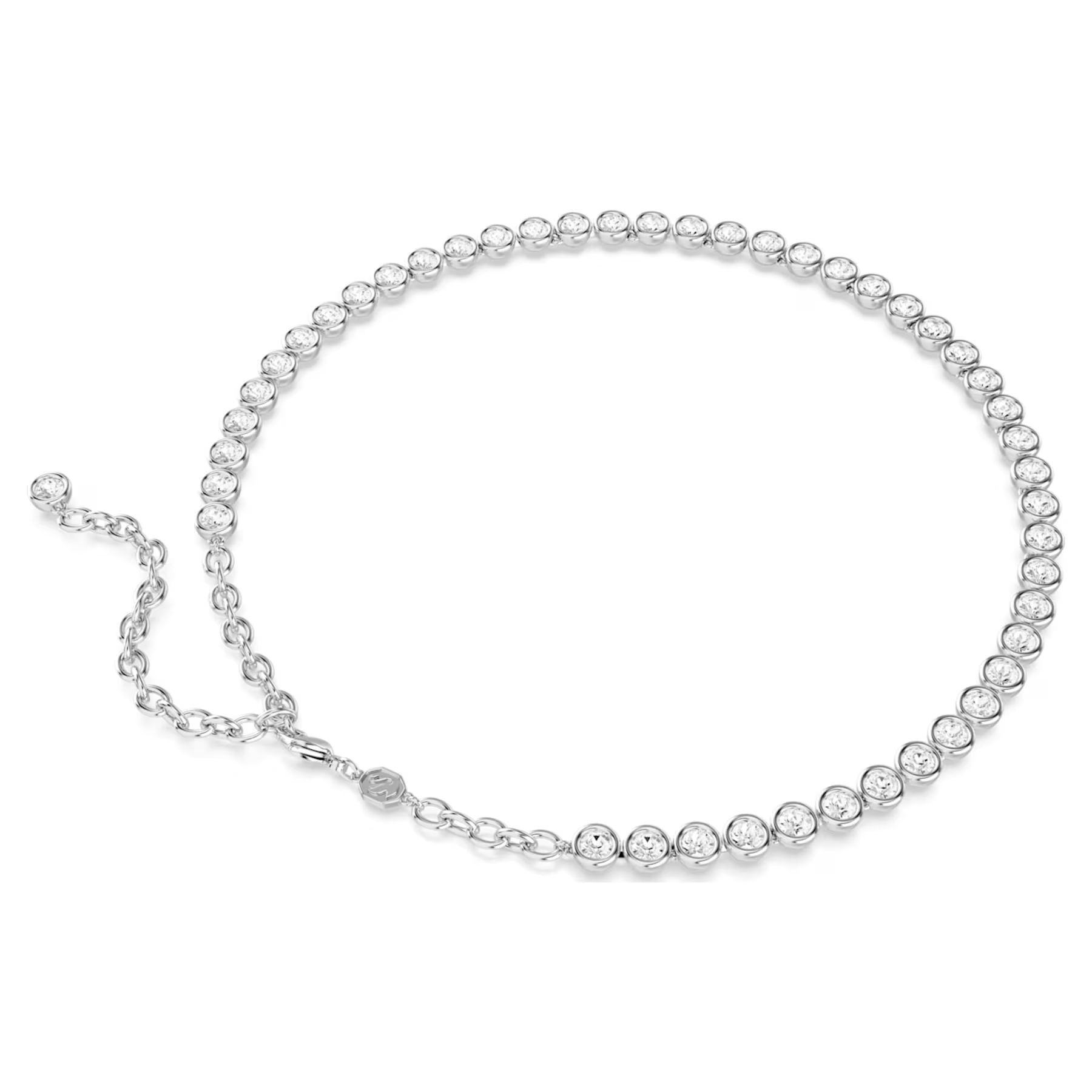 Swarovski Imber ketting Tennis ronde slijpvorm Zilverkleurig/Wit 5682595