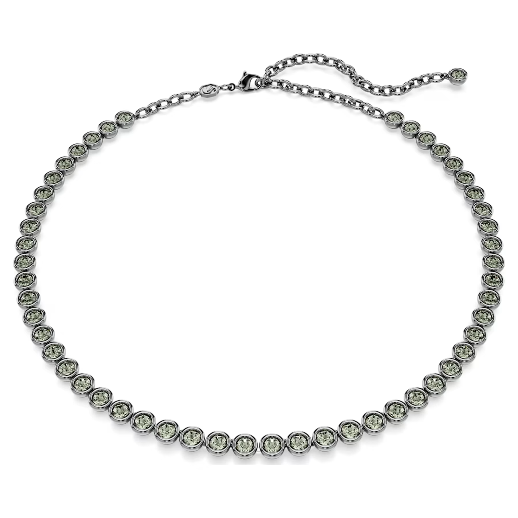 Swarovski Imber ketting Tennis ronde slijpvorm Zilverkleurig/Grijs 5682593