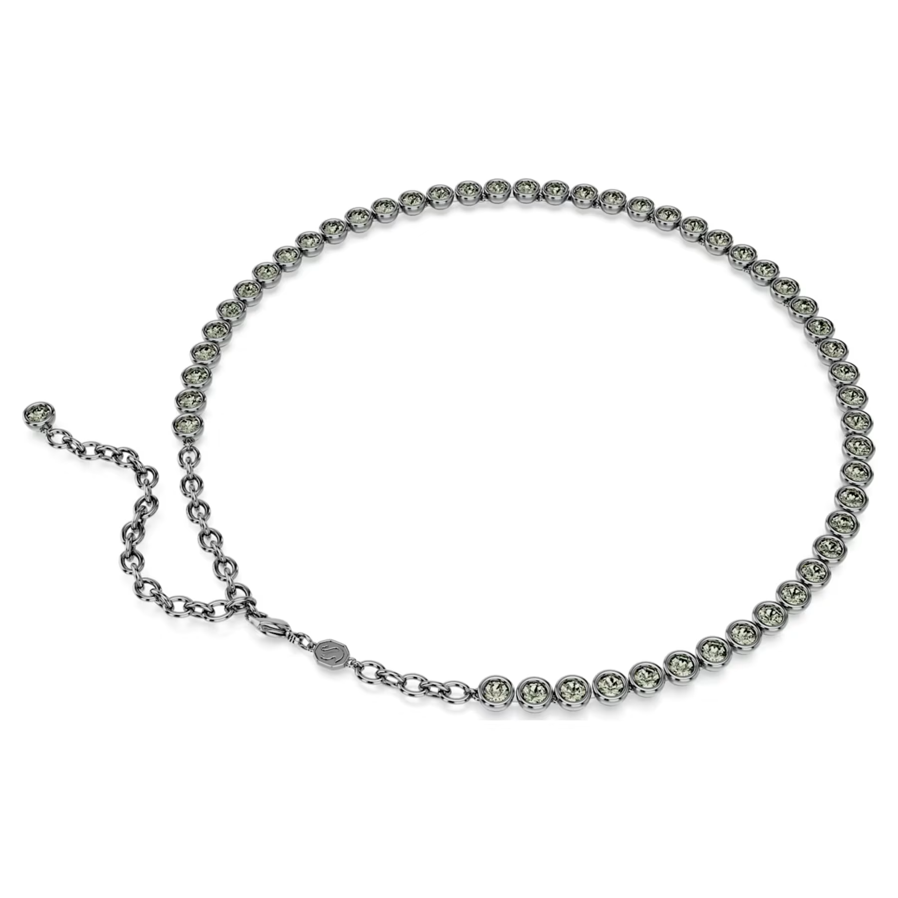 Swarovski Imber ketting Tennis ronde slijpvorm Zilverkleurig/Grijs 5682593