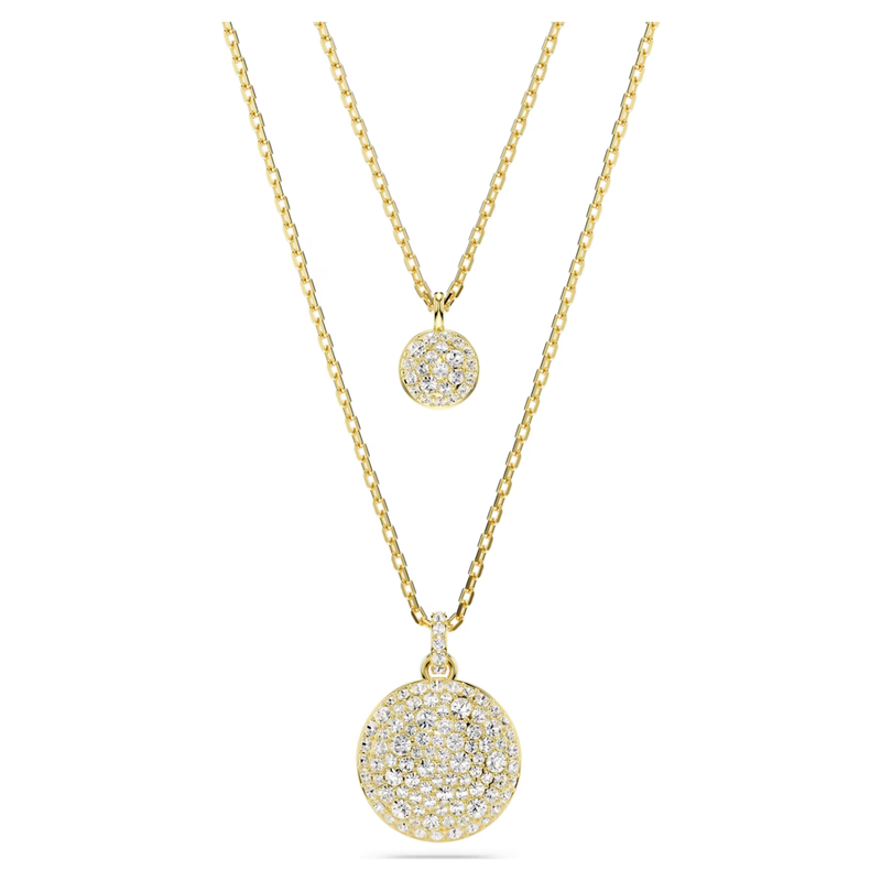 Swarovski Sublima ketting met hanger Gelaagde hanger bolvormig Goudkleurig/Wit 5683442