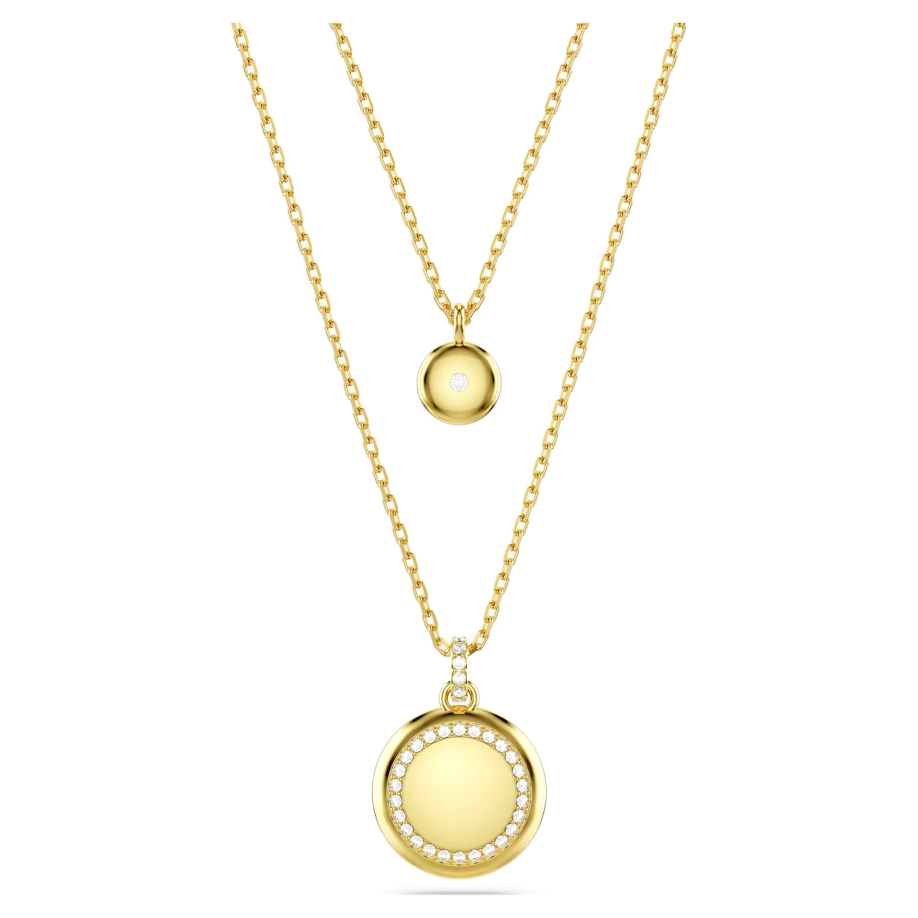 Swarovski Sublima ketting met hanger Gelaagde hanger bolvormig Goudkleurig/Wit 5683442